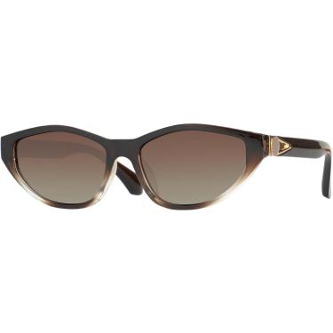 Imagem de Óculos de Sol Feminino Oval Degradê Transparente Detalhes Dourados Polarizado Proteção UV400 20083-Feminino