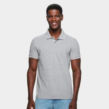 Imagem de Camisa Polo Hering Básica Masculina, Mescla, P