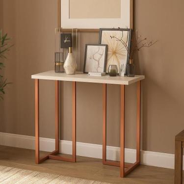 Imagem de Aparador Para Hall de Entrada Estilo Industrial Pé de Ferro Mali 76cm 