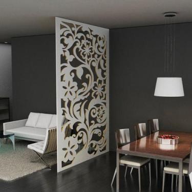 Imagem de Painel Vazado Divisória MDF Waimea Branco - Decore Painéis e Divisória