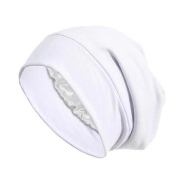 Imagem de Touca De Dormir Feminina Em Cetim Macio Com Forro, Turbante Muçulmano,