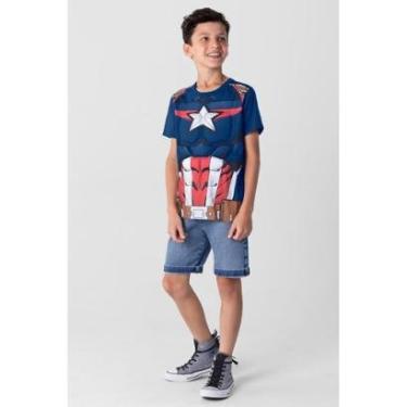 Imagem de Camiseta Marvel Avengers infantil menino Brandili-Masculino