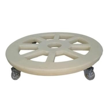 Imagem de Suporte Redondo com Roda 45cm para Vasos - Alpe & Aritana, Amêndoa