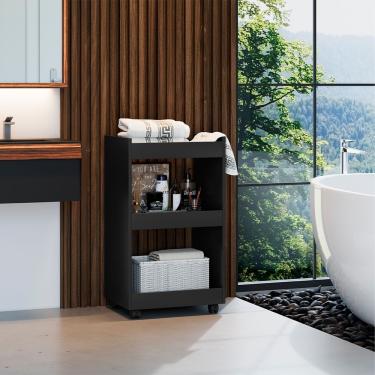 Imagem de Esmalteira Balcão Para Organizar Multiuso Modelo Jade Para Casa Preto