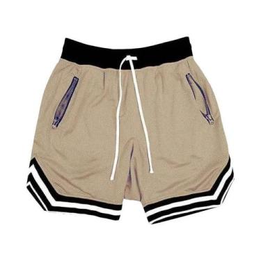 Imagem de Shorts Esportivos Masculinos De Secagem Rápida E Respiráveis Com Zíper