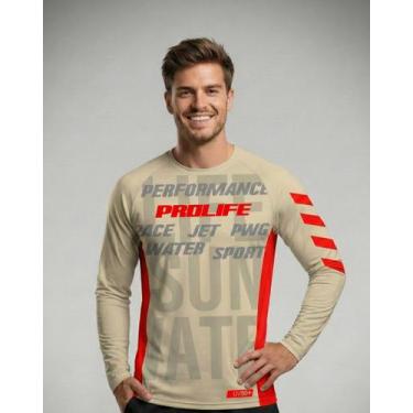 Imagem de Camisa UV Masculina Life 2025 - Prolife, Sand red, G