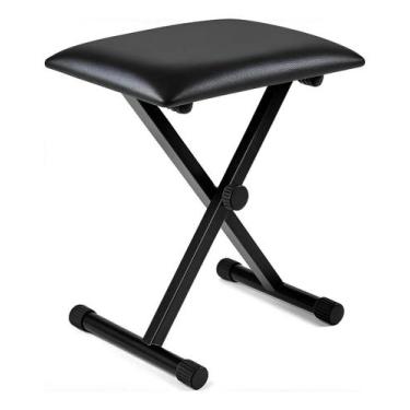 Imagem de Banco Banqueta Piano Teclado Konig Regulável Portátil Em X