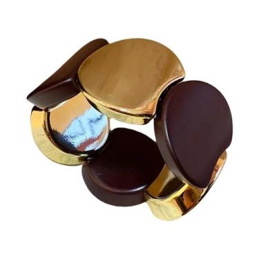 Imagem de Pulseiras De Resina Acrílica Vintage Para Mulheres Com Cordão Elástico