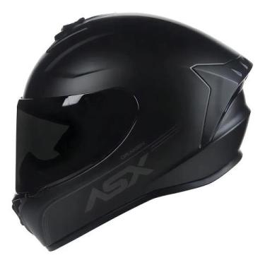 Imagem de Capacete Asx Draken Solid Cor Preto Tamanho M - Congratulations Store