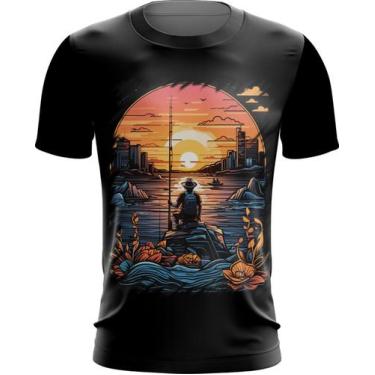 Imagem de Camiseta Dryfit Pesca Esportiva Pôr do Sol Peixes 2 - Kasubeck Store, 