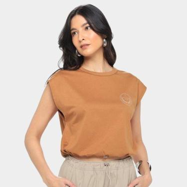 Imagem de Blusa Colcci Muscle Tee Feminina, Marrom, G
