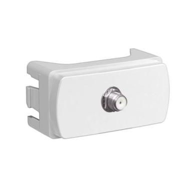 Imagem de Módulo Tomada Antena TV Coaxial Branco Miluz Scheneider, Branco