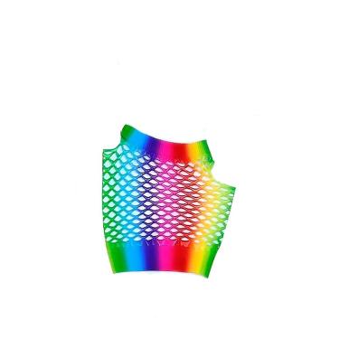 Imagem de Luva Arrastão Curta sem Dedos Colorida em Nylon e Elastano Tamanho Único Par Adulto GXM