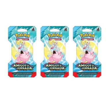 Imagem de Kit com 3 Blister Unitário Pokémon Escarlate e Violeta Amigos de Jorna