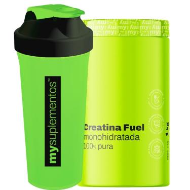 Imagem de Kit Creatina Monohidratada Pura 1Kg e Coqueteleira – My Suplementos-Unissex
