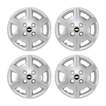 Imagem de Kit Calota Aro 13 Gm Corsa Classic 2012 2013 2014 2015 Prata - GFM/GRI