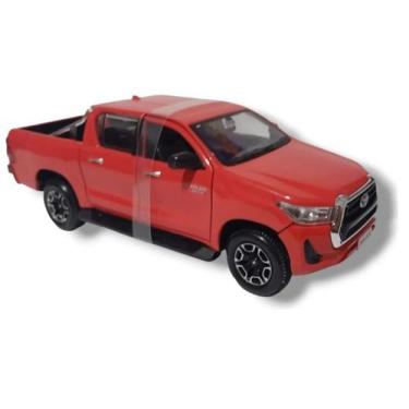 Imagem de Miniatura de metal Toyota Hilux escala 1:27 maisto, Vermelho