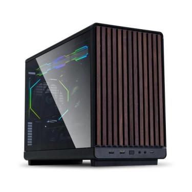 Imagem de Gabinete Lian Li A3 Micro ATX Wood Edition Lateral Vidro Preto