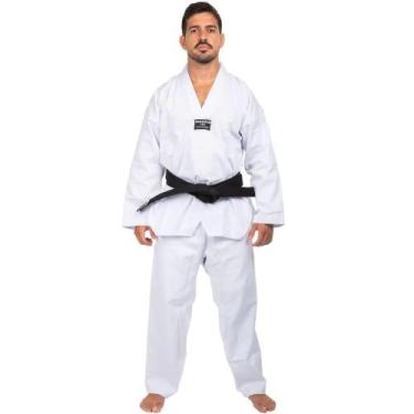 Imagem de Kimono Haganah Dobok Taekwondo Reforçado - Adulto, Branco, A0