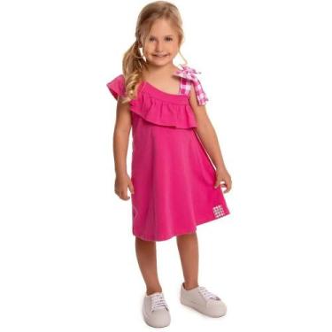 Imagem de Vestido Infantil Verão Alça Xadrez Rosa - By Gus, 2, Rosa