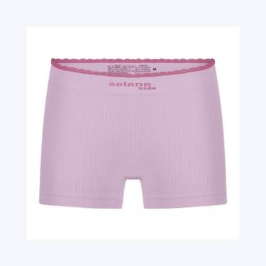 Imagem de Calcinha Boxer Infantil Sem Costura Selene, Rosa, EG