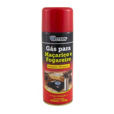 Imagem de Gás para Maçarico e Fogareiro 400ML para Fogões Portáteis com Fácil Encaixe Vermelho Western