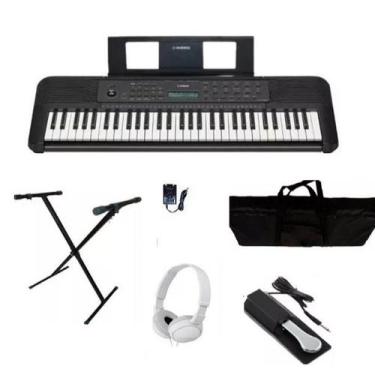 Imagem de Teclado Musical Yamaha E283 Capa Pedal Suporte Fone