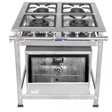 Imagem de Fogão 4 Bocas Industrial a Gás Conjugado Standard Baixa Pressão 30x30 