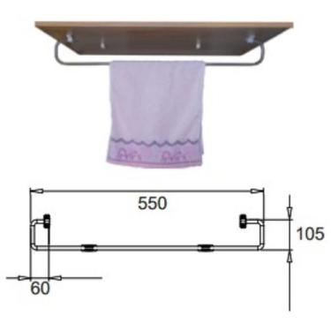 Imagem de Suporte de toalha de teto dobravel gr-m003c - GUANGRUN