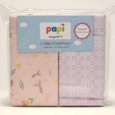 Imagem de Manta Cueiro Flanelado Papi 80x50cm Bebê Menina - Kit 3 Unidades Cor:M