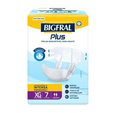 Imagem de Fralda Adulto Bigfral Plus Tam XG 07 Unidades