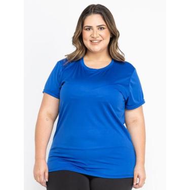 Imagem de Camiseta Feminina Dry Fit Plus Size - DCR, Azul royal, G