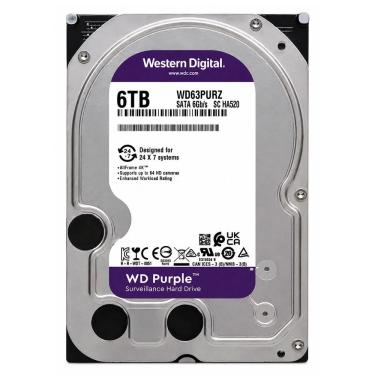 Imagem de HD Interno WD64PURZ 6TB SATA III 6 Gb-s 5400 RPM 256MB para Videomonitoramento DVR NVR Western Digital