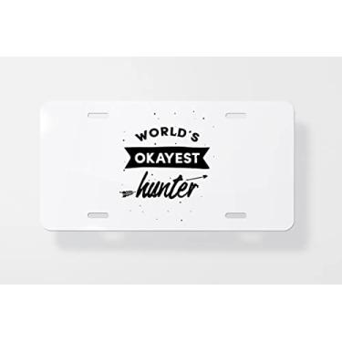 Imagem de Worlds Okayst Hunter Capa para placa de licença - Capa para placa de carro - Capa de moldura para placa de carro - 15 x 30 cm