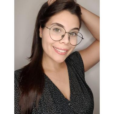 Imagem de Armação De Óculos Para Grau Feminina Redonda Round Preta-Feminino