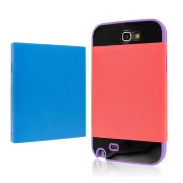 Imagem de MPERO Capa protetora Fusion Fit Series para Samsung Galaxy Note 2 - Roxo/Azul/Coral