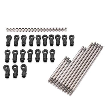 Imagem de Haste de ligação com conjunto de bolas finais, conjunto de hastes de tração RC Conjunto de hastes de tração RC Metal Link com conjunto de bolas finais para TRX4 para Traxxas