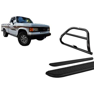 Imagem de Kit quebra mato c/barra+estribo chapa aço preto D20