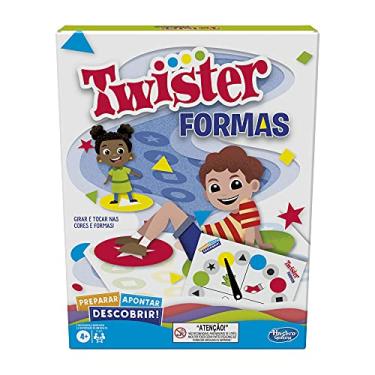 Imagem de Hasbro Gaming Jogo Twister Formas e Cores com Tapete de Atividades - Ready Set Discover Twister Shapes - F1405 -, Branco, verde, amarelo, vermelho e azul
