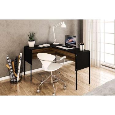 Imagem de Mesa de Canto Maiorca Preto e New Avelã  Politorno