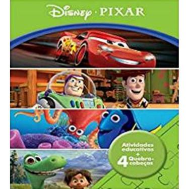 Imagem de Livro De Colorir A Aprender C/ Quebra Cabeca - Pixar
