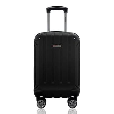 Imagem de Mala de Viagem Bordo Rígida em ABS Cadeado Segredo Rodas Duplas 360º Gladiador A5MB Tamanho PP Preto