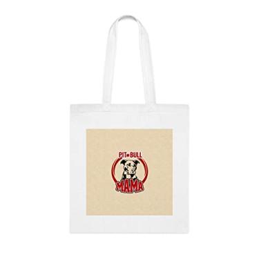 Imagem de Bolsa Pitbull, presente Pitbull, presente para Pitbull, aniversário Pitbull bolsa de ombro Pitbull, bolsa de ombro Pitbull, bolsa reutilizável Pitbull, Branco