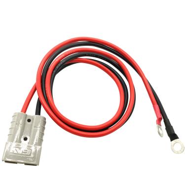 Imagem de Cabo de extensão de conector de terminal de anel AYECEHI, cabo adaptador de bateria 10AWG, com terminal tipo O e conector 45A [1 m/3,3 pés]