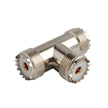 Imagem de 50 Ohm 3 Way T Tipo RF Conector de Adaptador Coaxial