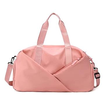 Imagem de Bolsa esportiva bolsa de ioga bolsa de ginástica sapatos compartimento seco e molhado bolsa mensageiro à prova d'água bolsa de mão bolsa fitness para homens e mulheres, pink, Fshion,