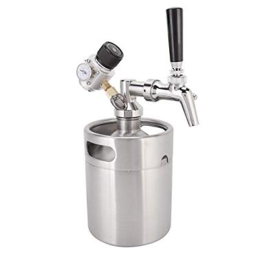 Imagem de Dispensador de cerveja durável para manter e carbonatar, mini barril de pressão Sier Tap+Spear+Keg+Pressure para ambientes externos e barras