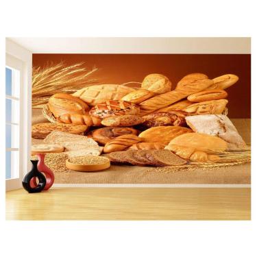 Imagem de Papel De Parede 3D Alimentos Pão Pães Padaria 3,5M Al246