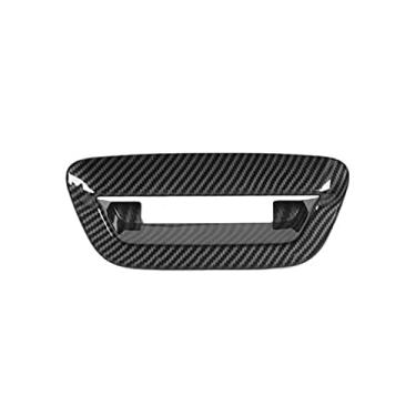 Imagem de Lyqfff Para Jeep Compass 2017 2018 2019 2020 2021, adesivos de decoração de carcaça de maçaneta traseira de carro acessório externo ABS fibra de carbono