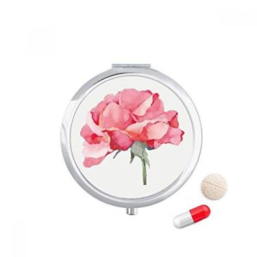 Imagem de Caixa de comprimidos de plantas com flores de cravo, caixa de armazenamento de remédios